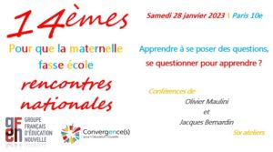 Rencontres Maternelle GFEN 2023