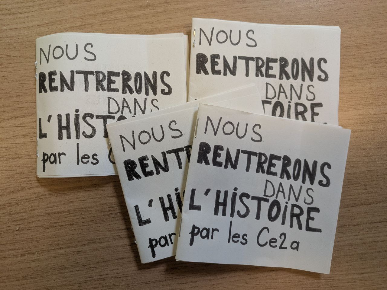 brochure nous rentrerons dans l'histoire