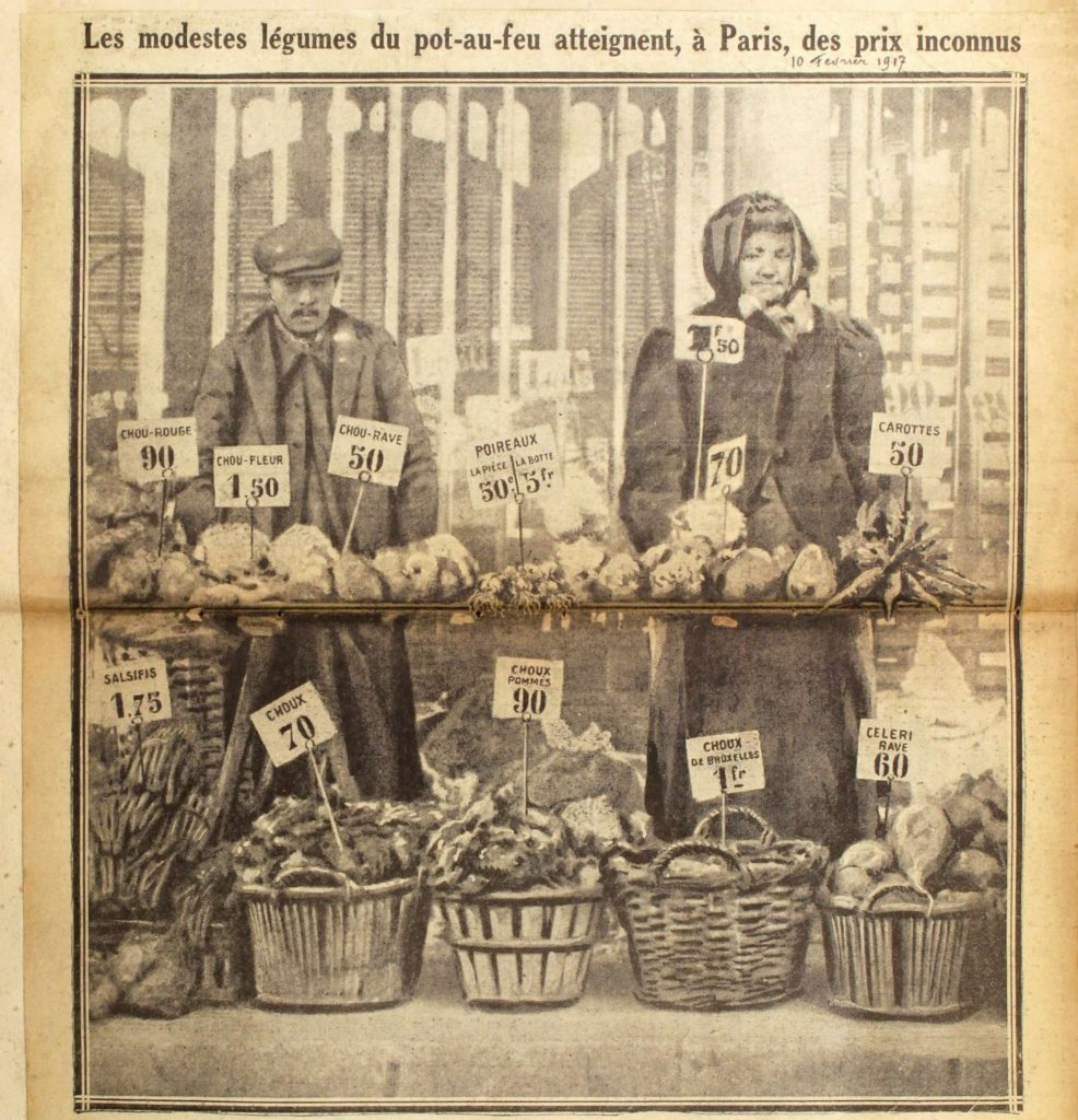 Marché aux légumes pendant la première guerre mondiale