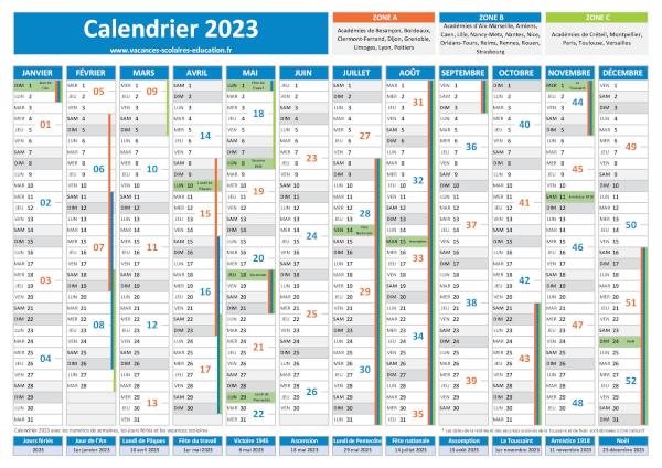 calendrier 2023