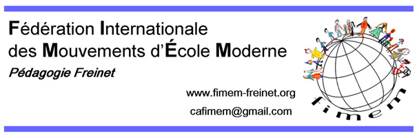 logo de la FIMEM - une plate avec des enfants qui se tiennent la main