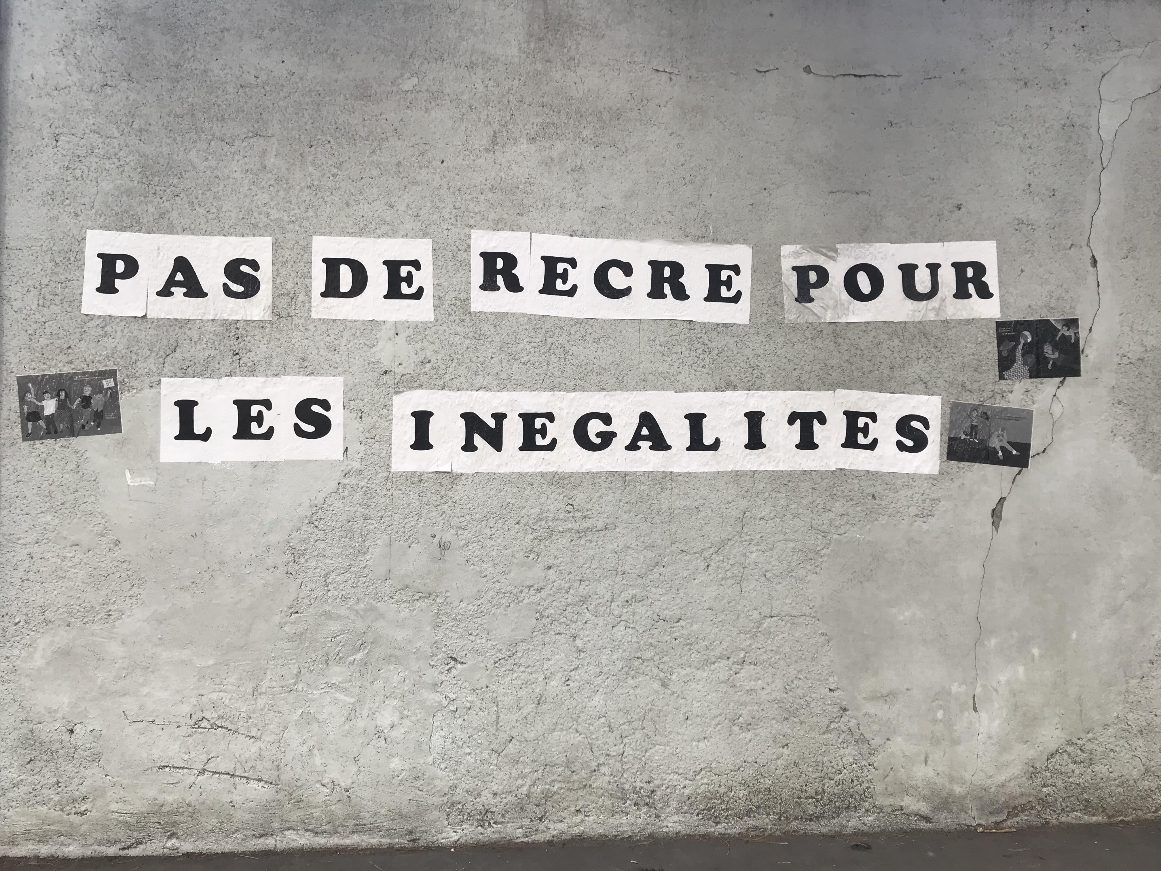 pas de récré pour les inégalités