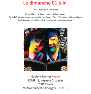 Le 1er juin : la fête du livre de Noir et Rouge