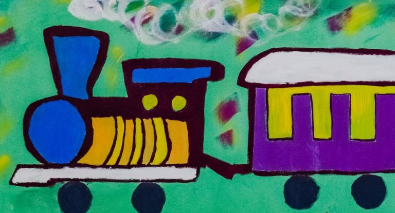 train dessiné par un enfant