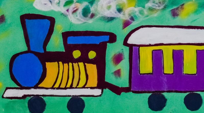train dessiné par un enfant