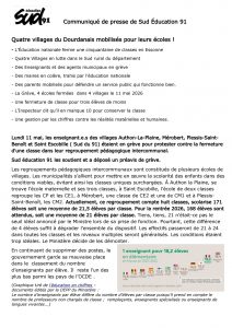 4 villages du Dourdannais mobilisés pour leurs écoles !