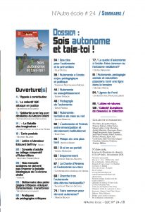 Sois autonome et tais-toi ! N’Autre éole n° 24 bientôt disponible